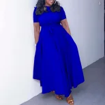 Plus Size Womens Dress Stylish Summer Design Tie Detail African and European Inspired Perfect fo