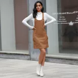 Womens Slim Fit Solid Color Short Dress Adjustable Straps Casual Style Perfect for Summer Outing