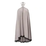 Summer Satin Off Shoulder Dress Sexy Backless Loose Fit Deep V Neck Elegant Evening Wear Wholesa
