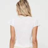 Womens Summer T Shirt Sexy V Neck Bow Tie Detail Short Sleeve French Style Casual Wear Wholesale