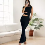 Elegant Hollow Out Bodycon Maxi Dress for Women Spring Summer Collection Perfect for Parties and