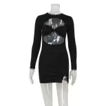 Strapless Hollow Out Long Sleeve Dress Slim Fit Elegant Style Summer Fashion Wholesale Available