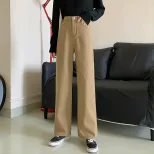 牛仔裤女2023新款韩版休闲老爹长裤直筒宽松高腰显瘦阔腿拖地裤潮