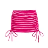 High Waisted Velvet Mini Skirt Sexy Tie Up Design Ruched Detailing Slim Fit Perfect for Parties
