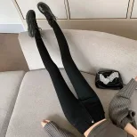 时尚弹力牛仔裤女2023新款春秋高腰修身显高显瘦小脚紧身铅笔裤子