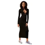 Casual Maxi Dress Comfortable Versatile Slim Fit Spring Summer Style for Work or Leisure Wholesa