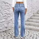 Womens Slim Fit Stretchy Fleece Lined Denim Pants Warm Comfortable Casual Style Wholesale Availa