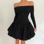 Off Shoulder Bodycon Dress Sexy Fit A Line Silhouette Spring Summer Style Wholesale Available