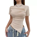 Elegant Womens T Shirt Slim Fit Sweet and Spicy Style Spring Summer Collection Wholesale Availab