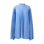 Plus Size Batwing Sleeve Dress Fashionable Loose Fit Pleated Design Elegant Style Spring Collect