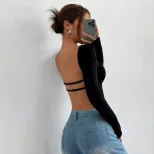 Womens Sexy Backless Crop Top Spring Summer Collection Trendy Design Wholesale Available factory