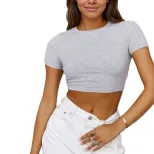 Casual Short Sleeve T Shirt Minimalist Design Versatile Fit Spring Summer Style Wholesale Availa