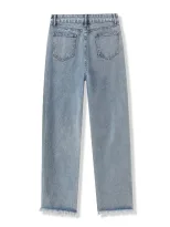 High Waisted Straight Leg Jeans Womens Denim Trousers Casual Wear for All Seasons Wholesale Avai