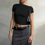 Slim Fit Asymmetrical Top Sexy Design Trendy Style Comfortable Fabric Perfect for Night Out or C