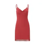 Womens Summer Dress Sexy Solid Color V Neck Backless Bodycon Mini Dress Available in Red Wholesale Low MOQ