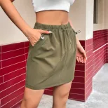 High Waisted Bodycon Skirt Casual Versatile Comfortable Perfect for Everyday Wear Wholesale Avai