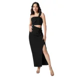 Off Shoulder Midi Dress Sexy Sleeveless High Waisted Backless Summer Fashion for Parties or Casu