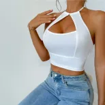 Womens Slim Fit Cropped Camisole Solid Color Sexy Style Comfortable Fabric Casual Wear Wholesale
