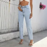 High Waisted Womens Casual Straight Leg Jeans Versatile Comfortable Trendy Perfect for Everyday