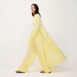 Chic Oversized Sheer Cardigan and Mini Skirt Set Relaxed Fit Long Pants Casual Style Perfect for