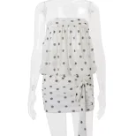 Strapless Bodycon Mini Dress for Women Apricot Color Summer Casual Wear bulk order