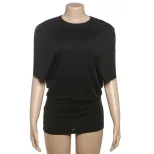 Summer Womens Dress Fashionable Sexy Short Sleeve Round Neck Solid Color Backless Bodycon Style
