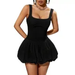 Womens Slim Fit Sexy Tank Dress Simple Design Floral Skirt Short Length Perfect for Summer Event