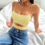 Fashionable Womens Short Camisole Top Versatile Sleeveless Design Spring Summer Collection Whole
