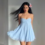 Off Shoulder Dress French Style Sweet and Gentle Loose Fit Solid Color Spring Fashion for Women