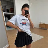 Womens Summer Graphic T Shirt Loose Fit Round Neck Short Sleeve 100 Cotton Casual Everyday Wear