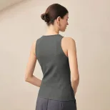 Chic Sleeveless T Shirt Elegant Design Summer Style Comfortable Fit Perfect for Office Wear Whol