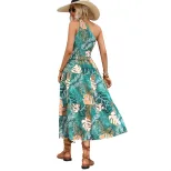 Fashionable One Shoulder Printed Dress Elegant Design Trendy Style Comfortable Fabric Perfect fo