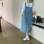 炸街套装女2024夏季新款大码胖mm洋气上衣显瘦牛仔背带裙两件套潮