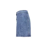 Womens Denim A Line Skirt Single Breasted Waist Defining Decorative Details Casual Wear Spring S