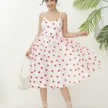 French Style Elegant Peach Velvet Mesh Sweet Dress Slim Fit Spaghetti Straps Delicate Design Per