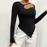 Womens Slim Fit Long Sleeve Top Sexy Stylish Short Design Perfect for Spring and Summer Wholesal