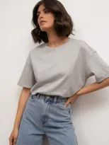 Womens 100 Cotton Solid Color T Shirt Round Neck Short Sleeve Versatile Style Spring Summer Coll