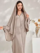 Al Najma Women s Solid Color V Neck Batwing Sleeve Loose Str