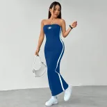 Strapless Bodycon Dress Backless Design Slim Fit Elegant Style Perfect for Parties and Events Re