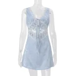 Lace Trimmed Sheer Slip Dress Sweet Elegant Feminine Style Perfect for Spring Occasions Wholesal