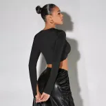 Womens Trendy Short Sleeve T Shirt Unique Design Slim Fit Spring Summer Style Wholesale Availabl