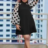 Womens Fashion Dress Loose Fit Mesh Paneling Trendy Design Suitable for Casual Wear Wholesale Av