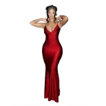 Spring Summer Womens Dress Deep V Neck Backless Slim Fit Sexy Style Perfect for Parties and Casu