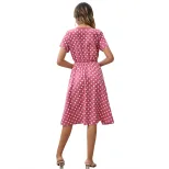 Chiffon Polka Dot Dress Comfortable Casual Vacation Style Perfect for Summer Outings Available f