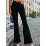 High Waisted Distressed Skinny Jeans Stretch Fabric Slim Fit Trendy Design Casual Wear Everyday