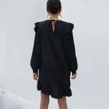 Floral Ruffle Loose Dress Elegant Autumn Style Vintage Inspired Comfortable Fit Wholesale Availa