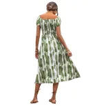 Off Shoulder Dress Casual Vacation Style Elegant Design Perfect for Summer Events Wholesale Avai