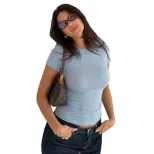 Womens Long Sleeve Snowflake Pattern T Shirt Lightweight Loose Fit Round Neck Summer Casual Wear