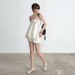 Chic Polka Dot Print Strapless Mini Dress Backless Design Sexy Style Spring Collection Wholesale