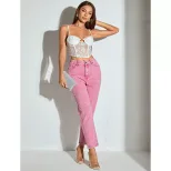 High Waisted Straight Leg Jeans Womens Fashion Casual Style European American Trends Wholesale A